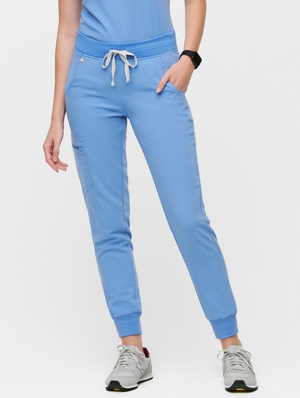 Figs Light Blue Zamora Drawstring Scrubs